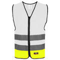 9043 Eskiltuna refleksvest WHT/NYEL S Tofarget unisex refleksvest m/glidelås