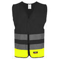 9043 Eskiltuna refleksvest BLK/NYEL S Tofarget unisex refleksvest m/glidelås
