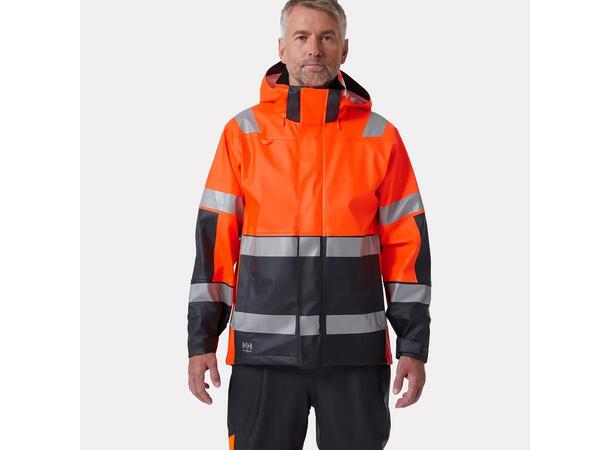 70295 ALNA 2.0 RAIN JACKET NYEL/BLK XS HIVIS vanntett regnjakke 
