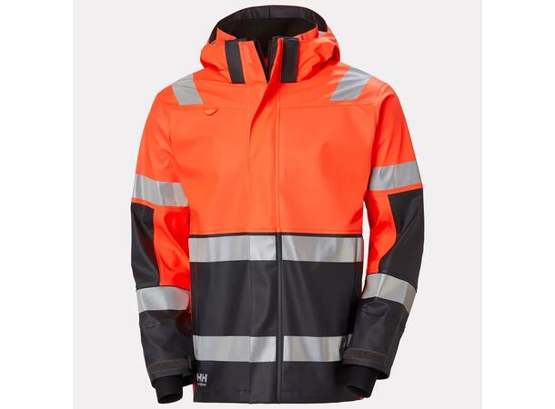 70295 ALNA 2.0 RAIN JACKET NYEL/BLK XS HIVIS vanntett regnjakke 