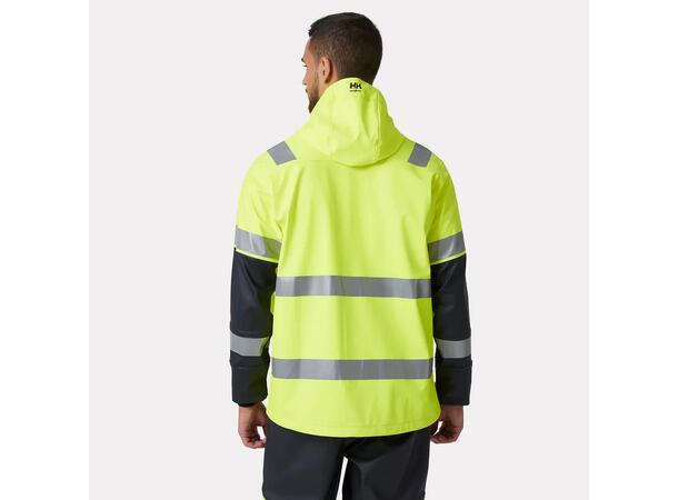 70295 ALNA 2.0 RAIN JACKET NYEL/BLK XS HIVIS vanntett regnjakke 