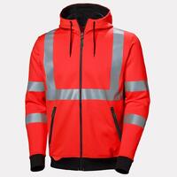 79094 ADDVIS ZIP HOODIE Hi Vis hettejakke med glidelås