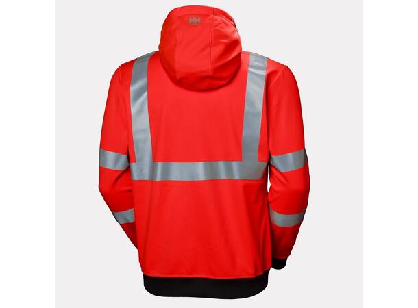 79094 ADDVIS ZIP HOODIE Hi Vis hettejakke med glidelås 