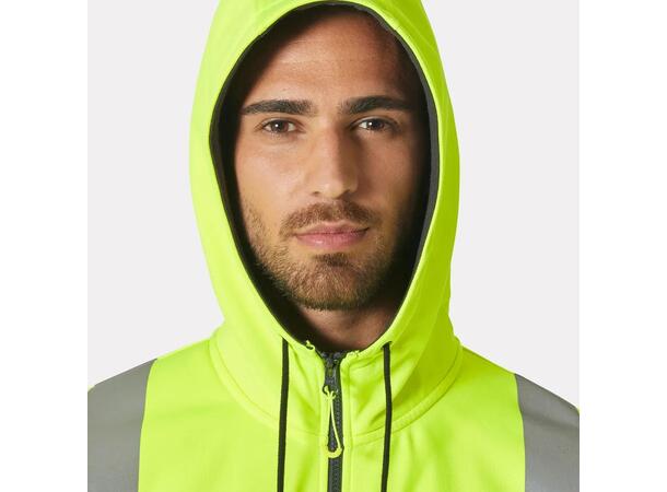 79094 ADDVIS ZIP HOODIE Hi Vis hettejakke med glidelås 