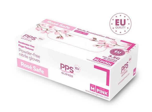 PPS Rosé Safe – 3.5G PNK XS Pink Nitrile Examination Gloves 