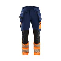 1125 Varselbukse Marineblå/Oransje C44 4-veisstretch Klasse 1