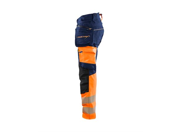 1125 Varselbukse Marineblå/Oransje C44 4-veisstretch Klasse 1 