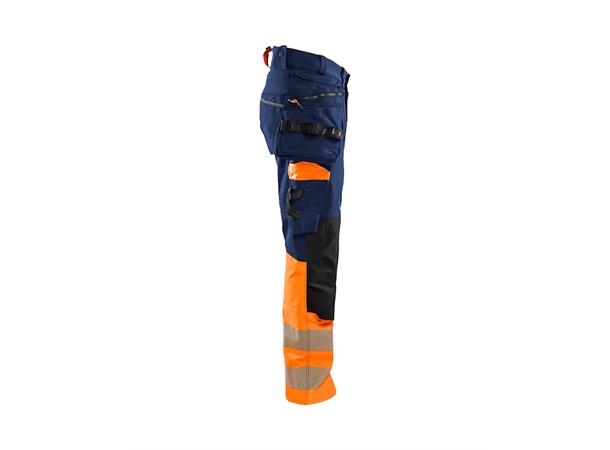1125 Varselbukse Marineblå/Oransje C44 4-veisstretch Klasse 1 