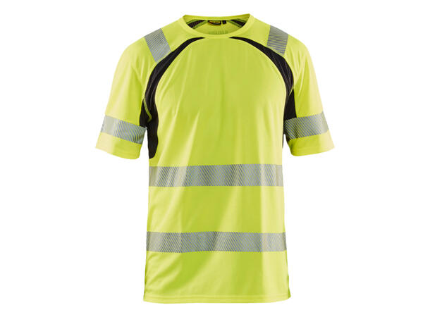 3397 T-skjorte varsel NYEL/BLK XS UV behandlet 