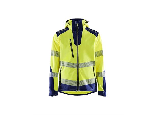 4491 Softshelljakke varsel NYEL/BLK/ROY Varseljakke softshell 