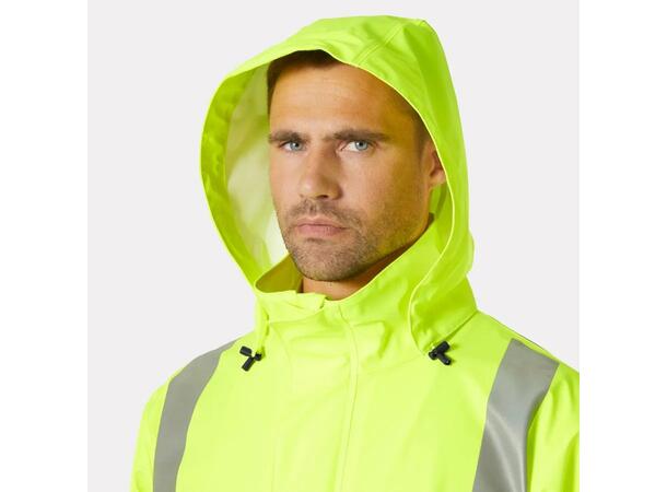 70156 ADDVIS RAIN COAT NYEL/BLK XS HIVIS Regnfrakk 