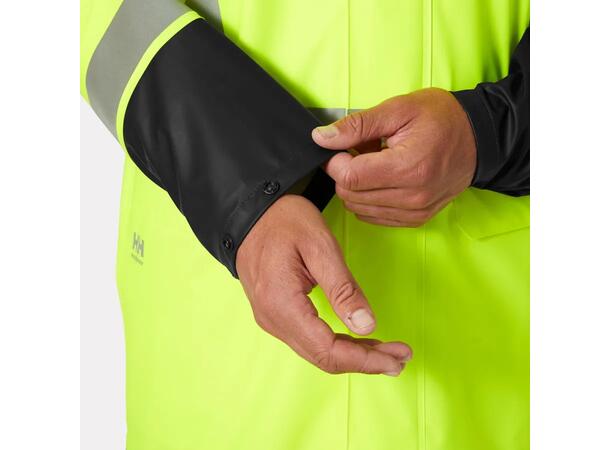 70156 ADDVIS RAIN COAT NYEL/BLK XS HIVIS Regnfrakk 