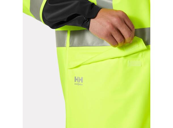 70156 ADDVIS RAIN COAT NYEL/BLK XS HIVIS Regnfrakk 