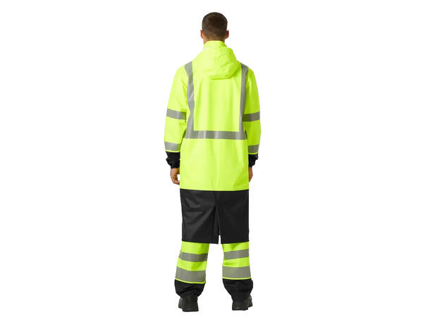 70156 Addvis Regnjakke NYEL/BLK XS HIVIS Regnfrakk 