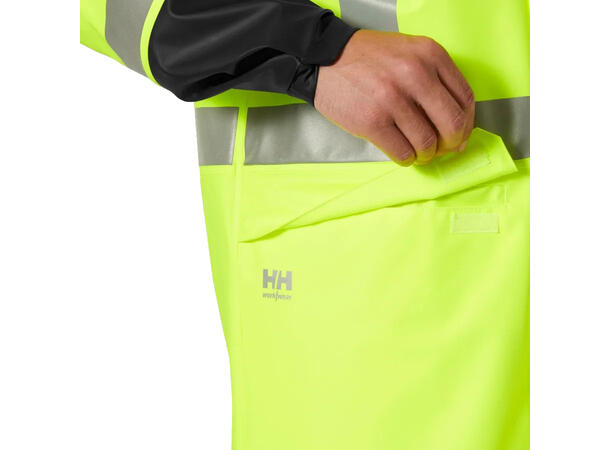 70156 Addvis Regnjakke NYEL/BLK XS HIVIS Regnfrakk 