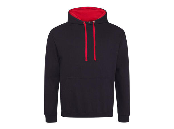 Varsity Hoodie JET BLACK/FIRE RED XS Hettegenser 