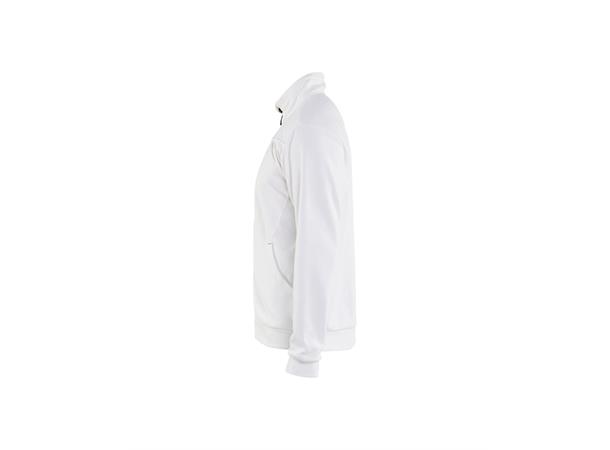3362 Genser m/ZIP Hvit/Mørk grå XS Børstet innside 