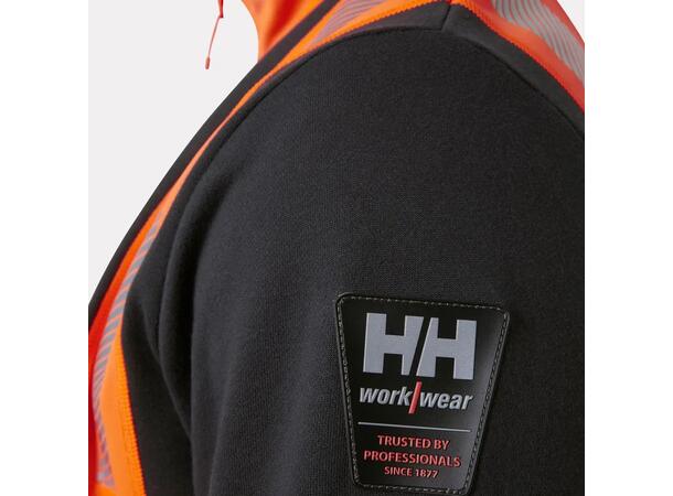 79274 ICU ZIP SWEATSHIRT BLK/NYEL XS HIVIS genser med glidelås 
