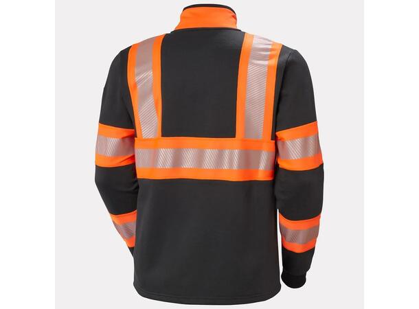 79274 ICU ZIP SWEATSHIRT BLK/NYEL XS HIVIS genser med glidelås 