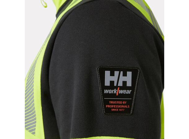 79274 ICU ZIP SWEATSHIRT BLK/NYEL XS HIVIS genser med glidelås 