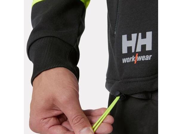 79274 ICU ZIP SWEATSHIRT BLK/NYEL XS HIVIS genser med glidelås 