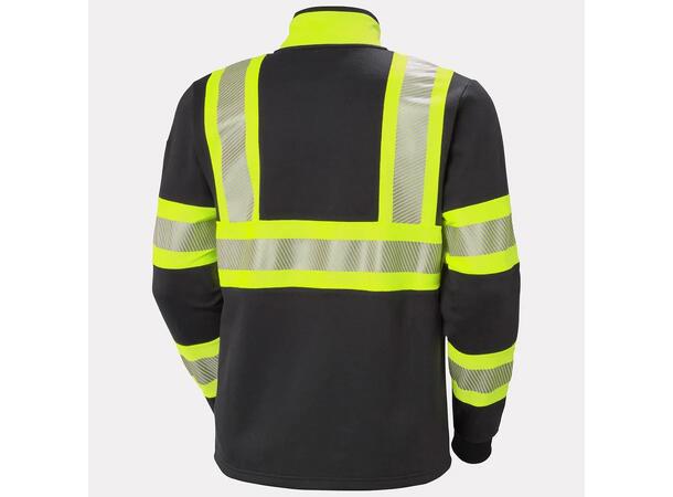79274 ICU ZIP SWEATSHIRT BLK/NYEL XS HIVIS genser med glidelås 